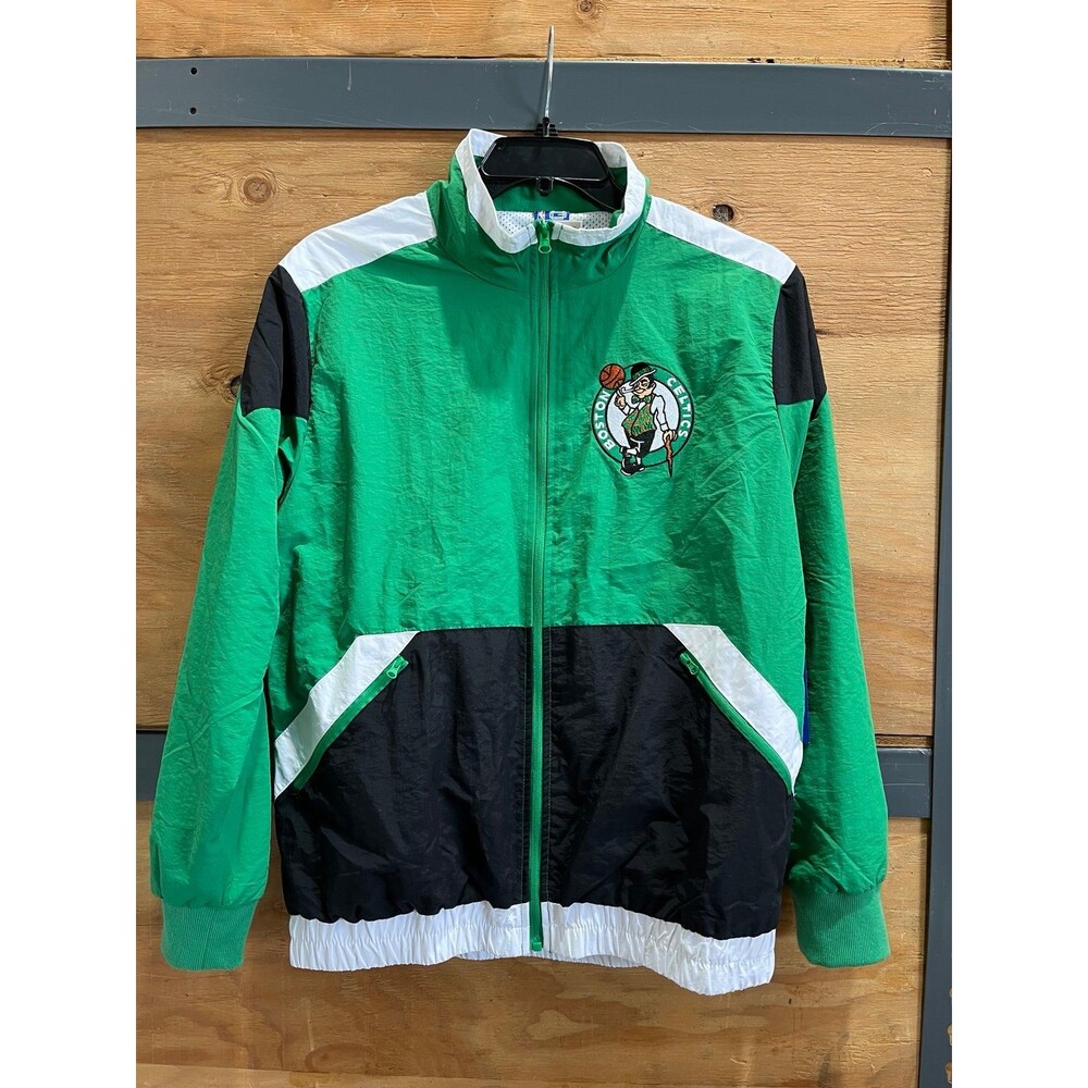 NBA Boston Celtics Windbreaker Jacket Kelly Green Men Size M NWT